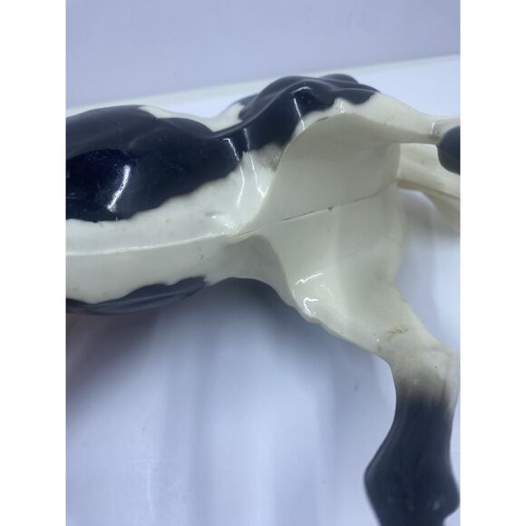 VINTAGE HARTLAND FIGHTING MUSTANG STALLION BLACK WHITE REARING HORSE - Picture 10 of 12